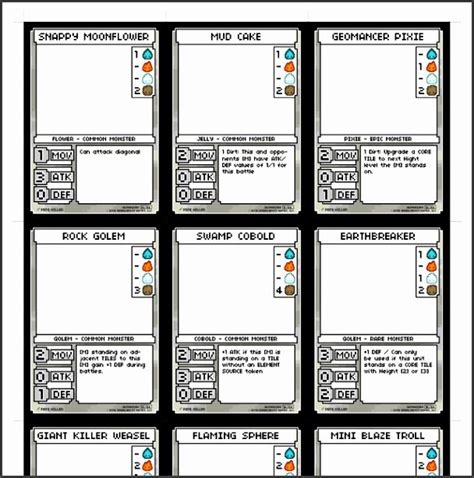 design trading card maker   kids worksheet template