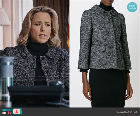 Wornontv Elizabeth’s Tweed Collared Jacket On Madam