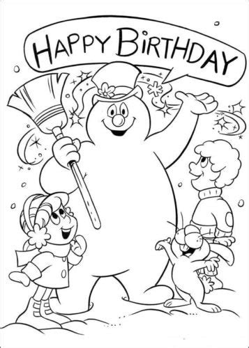 happy birthday christmas coloring pages png  file