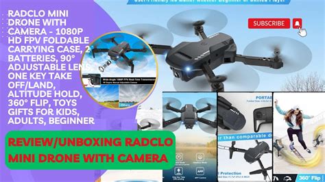 review unboxing radclo mini drone  camera youtube