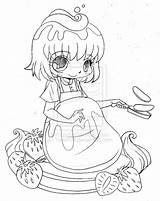Coloring Chibi Pages Yampuff Food Girls Anime Cute Girl Kawaii Pancake Drawing Deviantart Drawings Boy Books Template Sketch Sheets sketch template