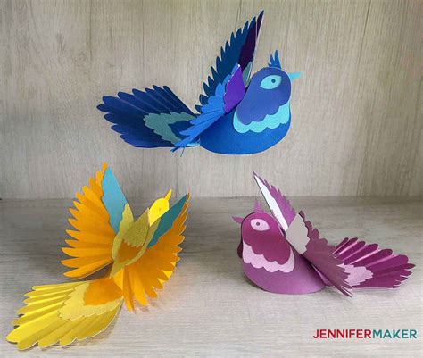 easy  paper birds jennifer maker