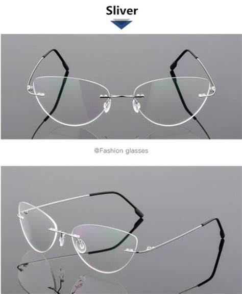 Rimless Glasses Frame Women Titanium Ultralight Eyeglasses Prescription