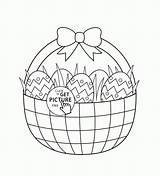 Coloring Easter Basket Pages Egg Printable Kids Eggs Popular Library Visit sketch template