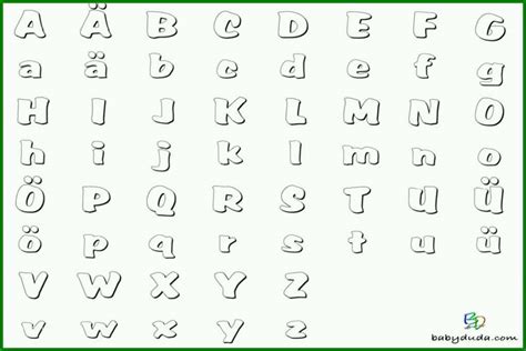 einzigartig buchstaben ausmalen alphabet malvorlagen