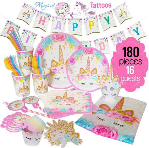 ultimate unicorn party supplies  plates birthday partye