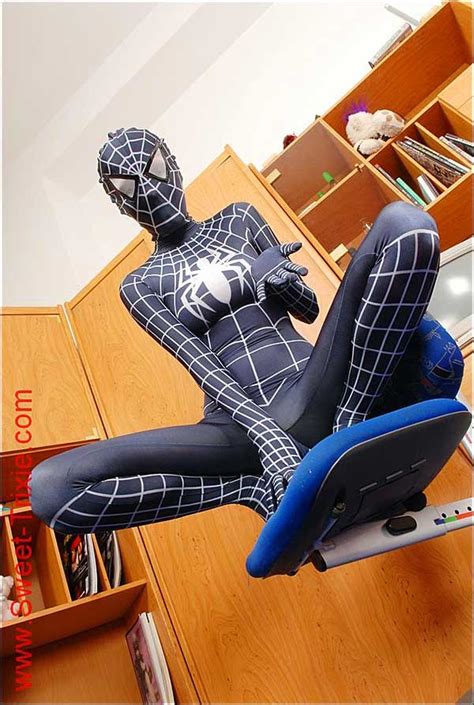 sexy spider woman black cosplay great cosplayer costumes pinterest