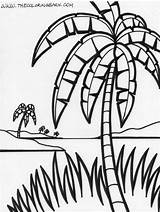 Coloring Tree Palm Pages Trees Jungle Island Kids Tropical Simple Drawing Printable Book Getdrawings Popular Happy Coloringhome sketch template