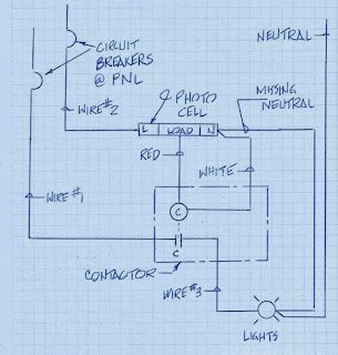 building services lighting contactor wiring digram  photocell