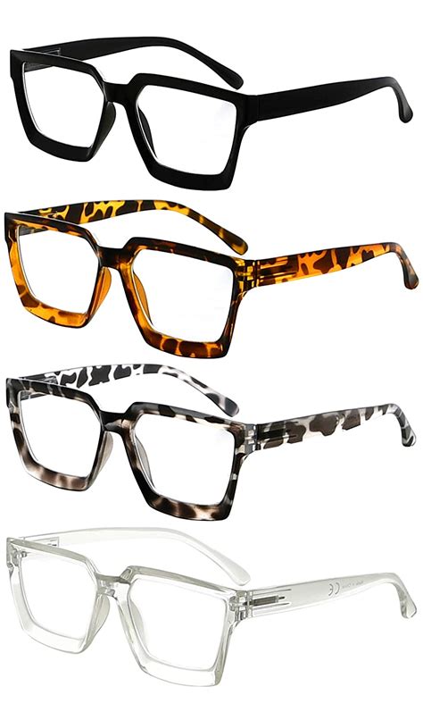 buy eyekepper 4 pack reading glasses women oversize frame ladies