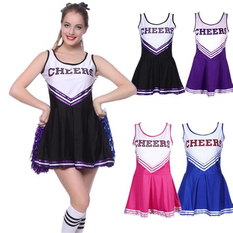 5 Color Hot Sale High School Sexy Cheerleading Fancy Dress Cheer