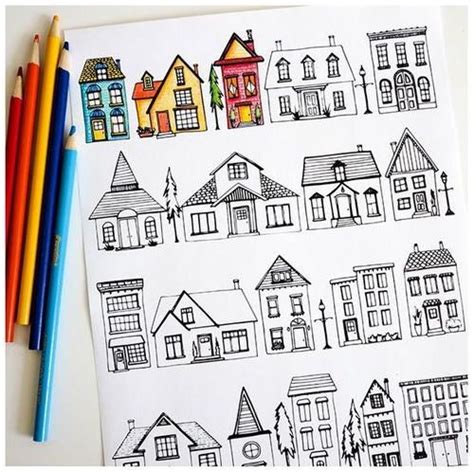printable houses coloring page   coloring pages