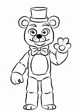 Fnaf Coloring Freddy Kids Pages Nights Five Freddys Game Fans sketch template