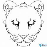 Lioness Leone Maschera Leoni Bilder Supercoloring Abpausen Masks Maschere sketch template