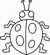 Clipart Ladybug Outline Library Clip Insect sketch template