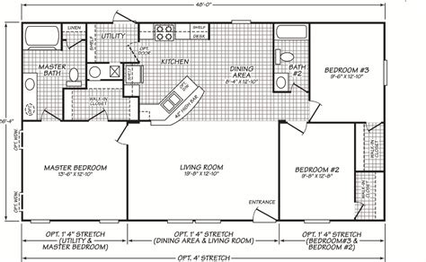 double wide mobile home floor plans  bed  porch lovely single wide mobile home floor