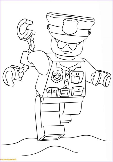 lego police coloring pages cool collection lego police ficer coloring