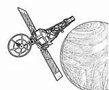 Satellite Space Orbit Travel Coloring Pages sketch template