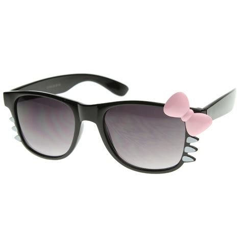 cute ladies retro fashion hello kitty sunglasses w bow and whiskers