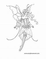Coloring Fairy Pages Elf Fairies Adult Adults Printable Amy Brown Dragons Dragon Sheets Mystical Grown Ups Woodland Books Colouring Advanced sketch template