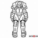 Fallout Armor Power Draw Quantum Coloring Drawing Drawings Pages Sketch Games Template Sketchok sketch template