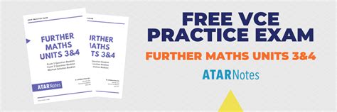 Free Vce Further Maths Units 3and4 Practice Exam And Solutions Atar Notes