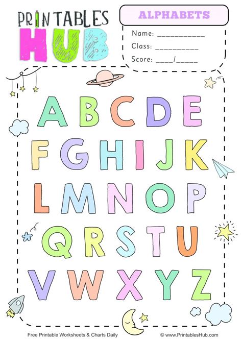 printable abc alphabet chart  thekidsworksheet  alphabet chart