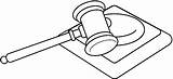 Gavel Coloring Template Pages Clipart sketch template