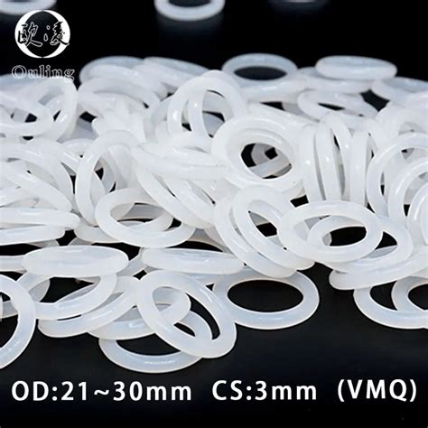 5pcs Lot White Silicone Ring Silicon Vmq O Ring 3mm Thickness Od21 22