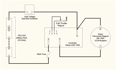 wiring schematic main power circuit electric motorcycle conversion