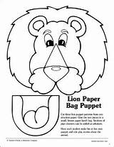 Puppet Paper Bag Lion Template Puppets Pattern Printable Printables Craft Crafts Daniel Scholastic Animal Activities Den Kids Lions Patterns Sheets sketch template