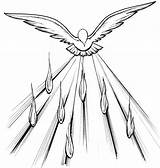 Dove Holy Spirit Fire Drawing Pentecost Clip Coloring Confirmation Clipart Pages Tongues Outline Santo Cliparts Drawings Spiritual Sacraments Usher Catholic sketch template