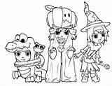 Halloween Coloring Pages Kids Costumes Printable sketch template