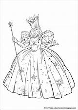 Coloring Oz Wizard Witch Pages Kids Scarlet Glinda Wicked Color Printable Dorothy Drawing Good Print Sheets West Glenda Book Munchkins sketch template