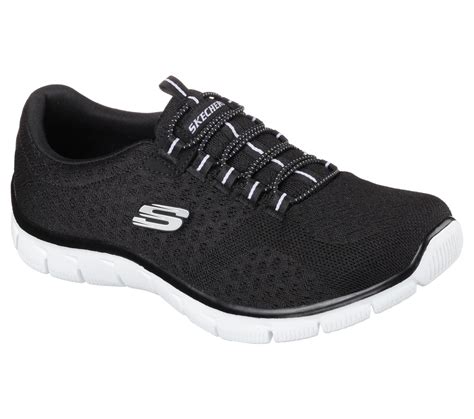 skechers womens relaxed fit stealing glances athletic shoe black