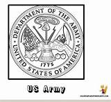 Coloring Military Pages Army Armed Branches Seal Flag Branch Homeschool Sheets sketch template
