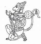 Hanuman Coloring Hindu Drawing Pages Lord Tattoo Drawings God 5th Kids Designs Inspiration Grade Lesson Print Gayatri Indian Mantra Shri sketch template