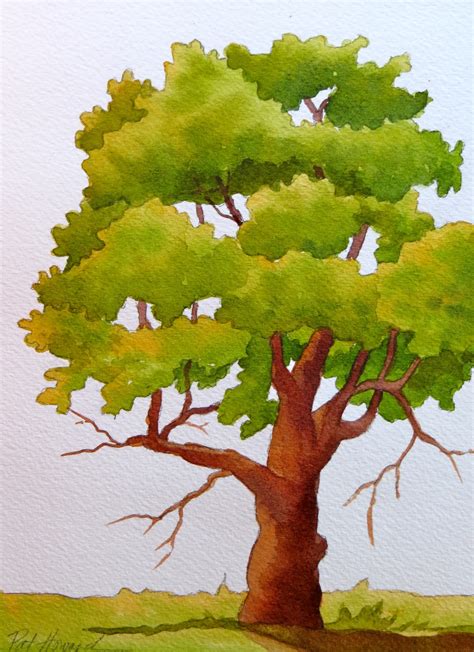 painted prism  watercolor techniques  trees