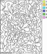 Number Color Pages Printable Adults Coloring Numbers Hard Paint Printables Kids Easy Print Nicole Colouring Else Fun Florian Butterfly Flower sketch template