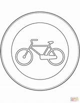 Coloring Pages Di Divieto Bicycles Italy Sign Transito Biciclette Alle sketch template