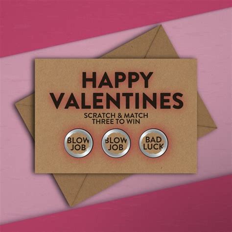 rude scratch off valentines card valentine s card etsy