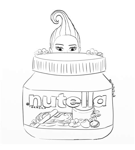 nutella coloring pages coloring home