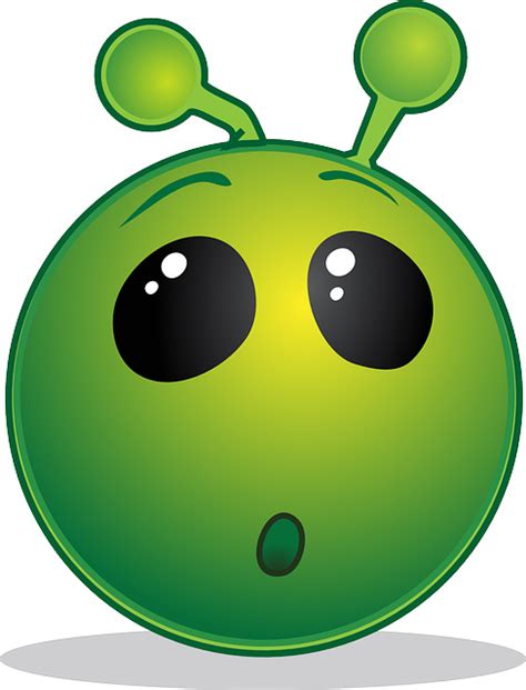 free vector graphic smiley green wow alien free image on pixabay 41627