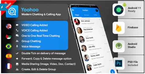 complete android chatting app  voice  video calls support dark elements