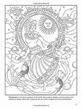 Dover Ausmalbilder Vampire Incan Pintar Goddesses Mandalas Mandala Onlycoloringpages sketch template