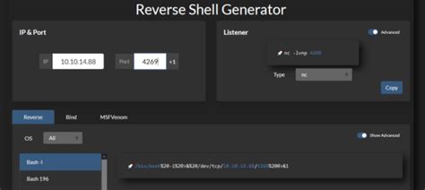 red team tools reverse shell generator cyber gladius