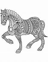 Coloring Horse Pages Adults Zentangle Printable Horses Adult Kids Colorear Colouring Animal Mandala Sheets Color Mandalas Bestcoloringpagesforkids Para Caballo Book sketch template