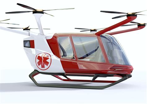 medical ambulance drone  model turbosquid