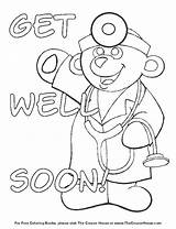 Well Coloring Soon Pages Cards Printable Kids Better Color Feel Card Sheets Cool Enjoy Doctor Colouring Idea Bear Search Google sketch template