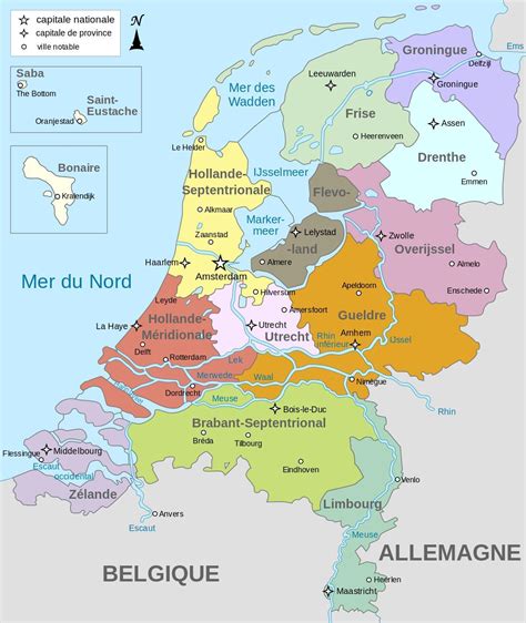 map  netherlands regions political  state map  netherlands